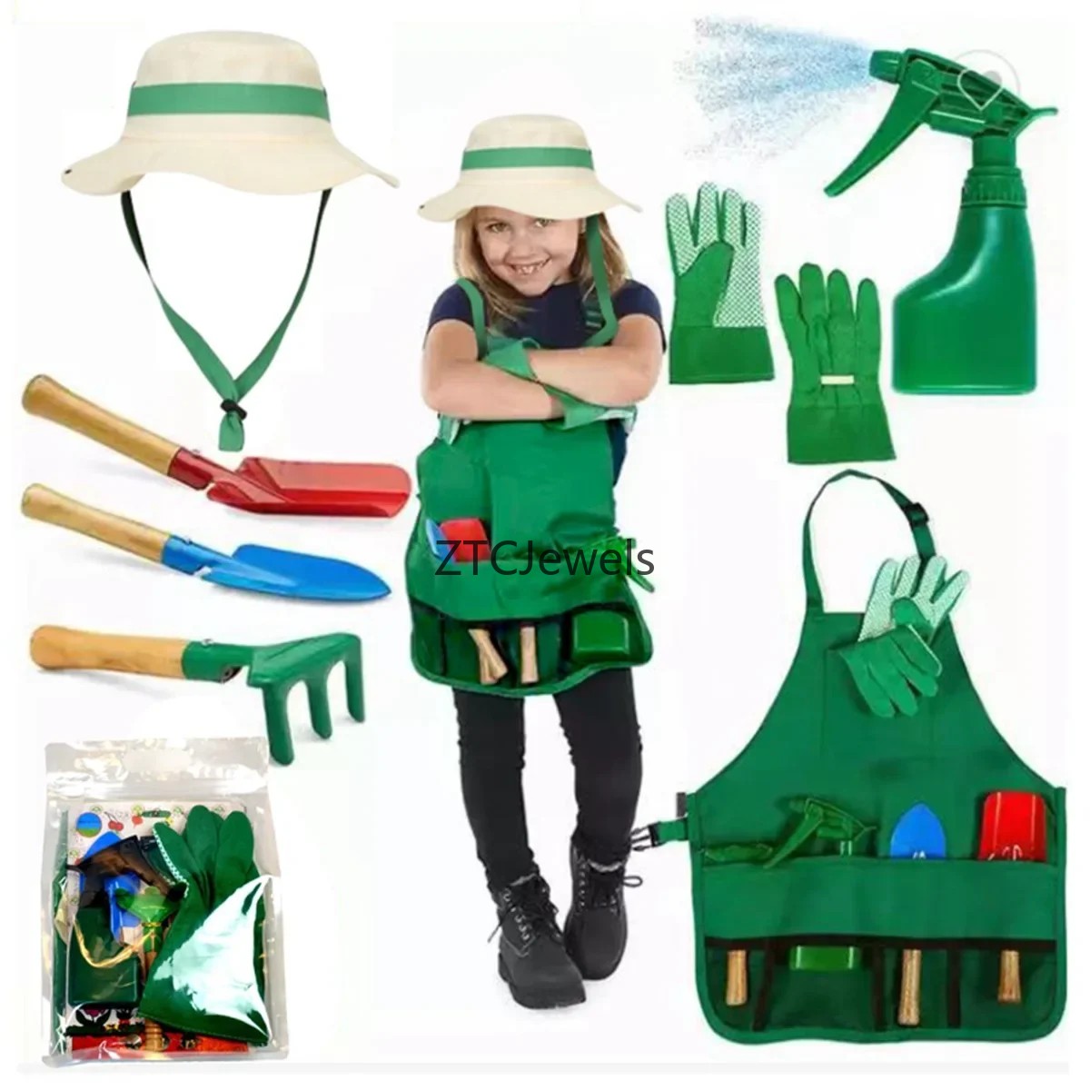 Kids Garden Apron Tool Set wit - огляд і ціна Science Toy