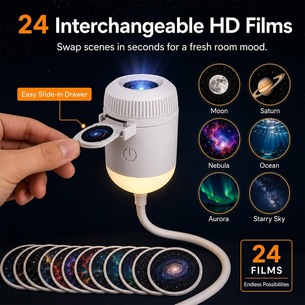 24 Slides Rotatable Galaxy Sta - огляд і ціна Planetarium Projector Home