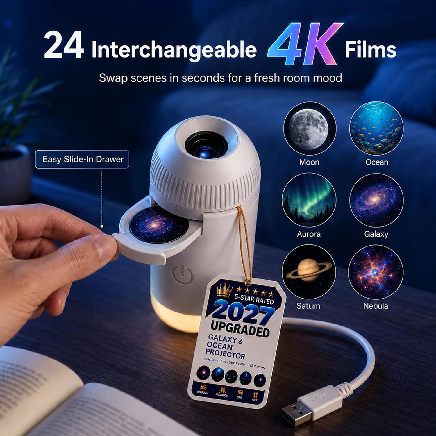 TINSOL USB Starry Sky Projecto - огляд і ціна Planetarium Projector Home